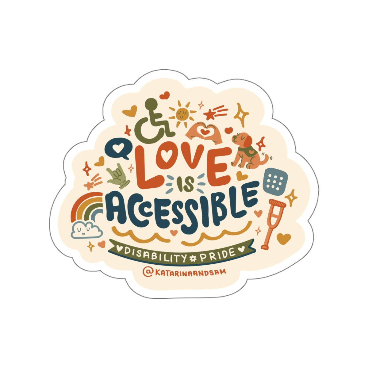 Love Is Accessible Sticker